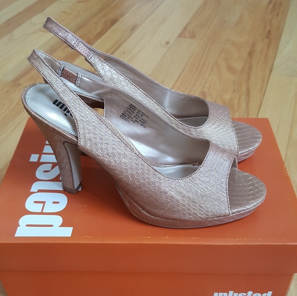 Unlisted Open-toe Heels - Champagne/Tan - Picture 2 of 4